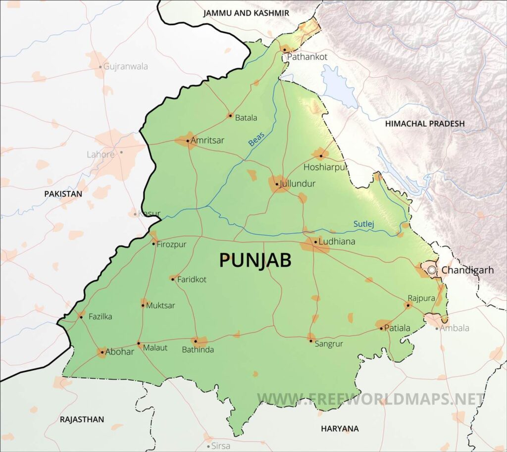 This image has an empty alt attribute; its file name is punjab-map-1024x913.jpg
